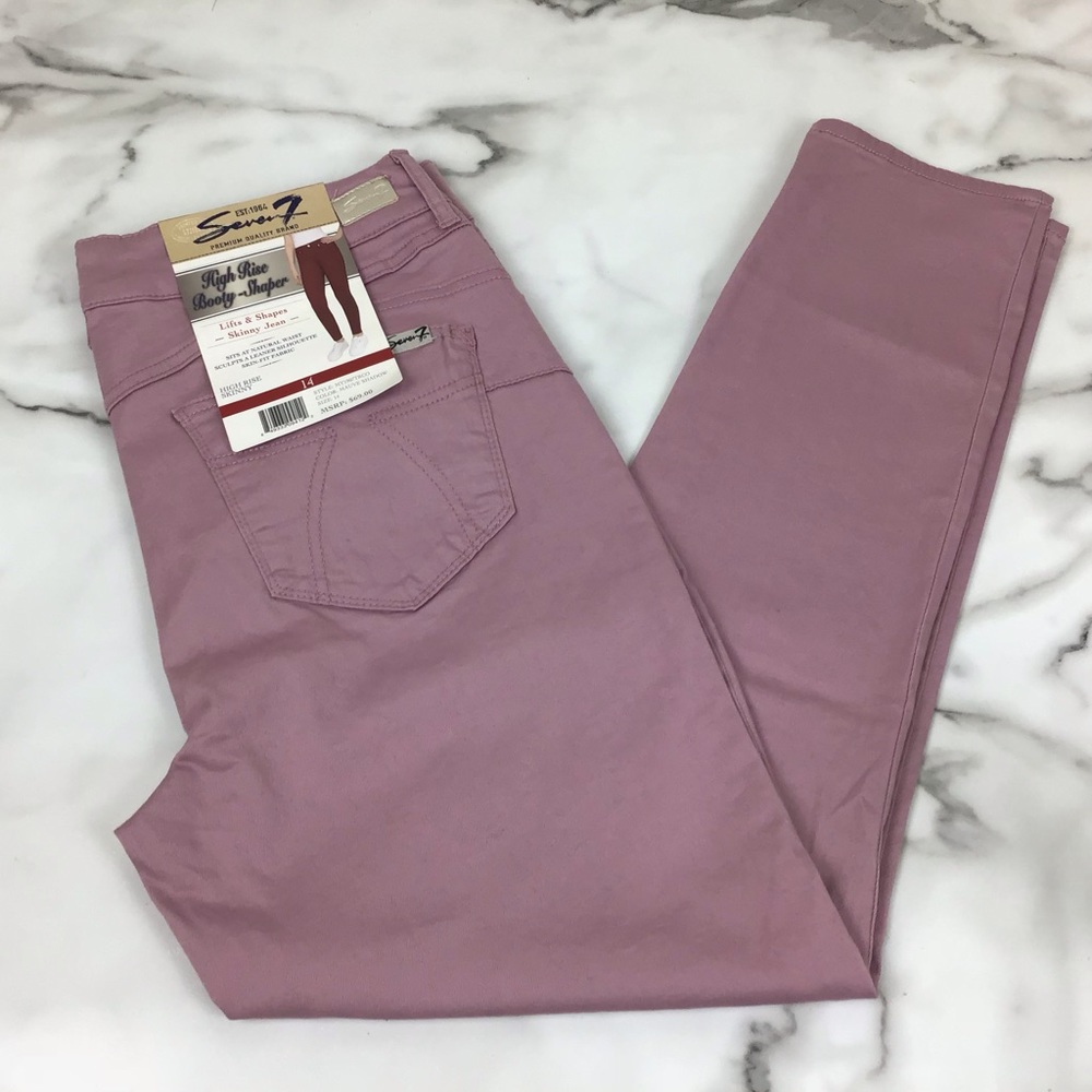Seven7 Women’s High Rise  BootyShaper Skinny Jeans